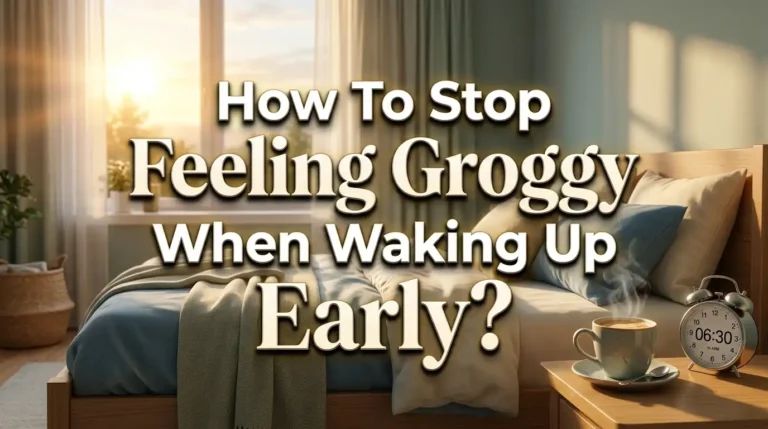 How To Stop Feeling Groggy When Waking Up Early?